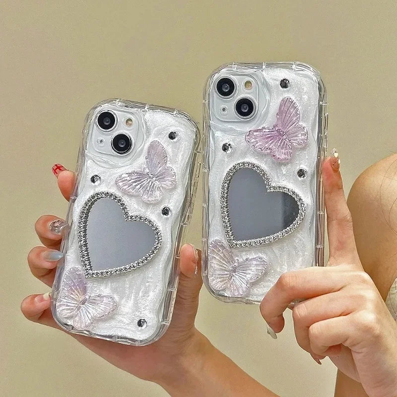 iPhone 3D Butterfly Mirror Case