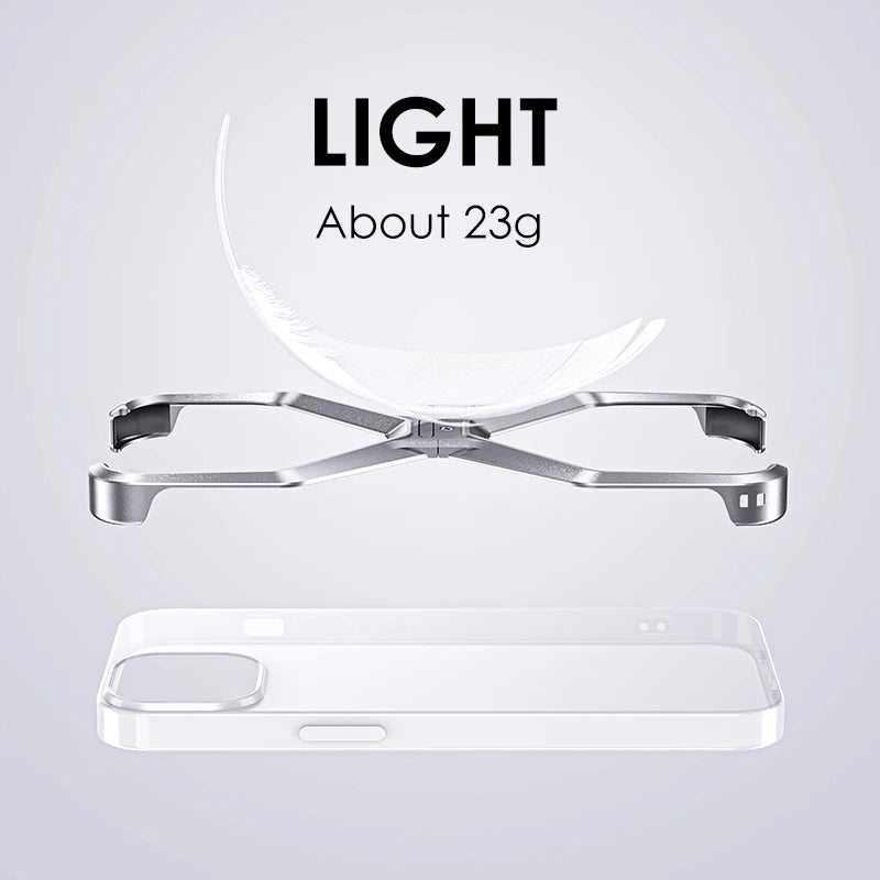 iPhone Aluminum Rimless Shockproof Case