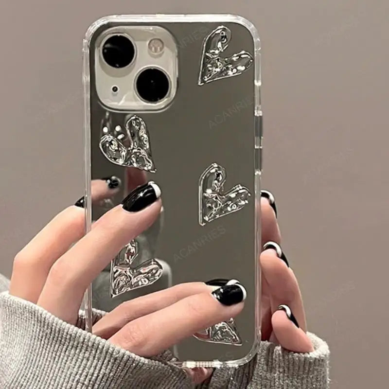 Galaxy 3D Heart Mirror Case