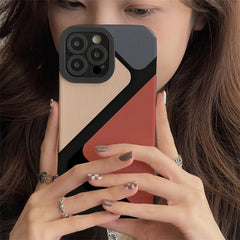 iPhone Patchwork Color Block Soft Case