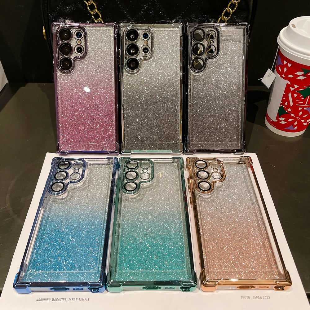 Galaxy Gradient Glitter Case