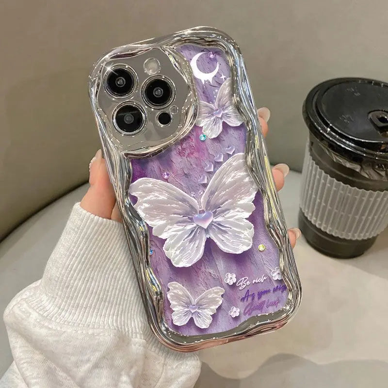 iPhone Graffiti Purple Butterfly Case