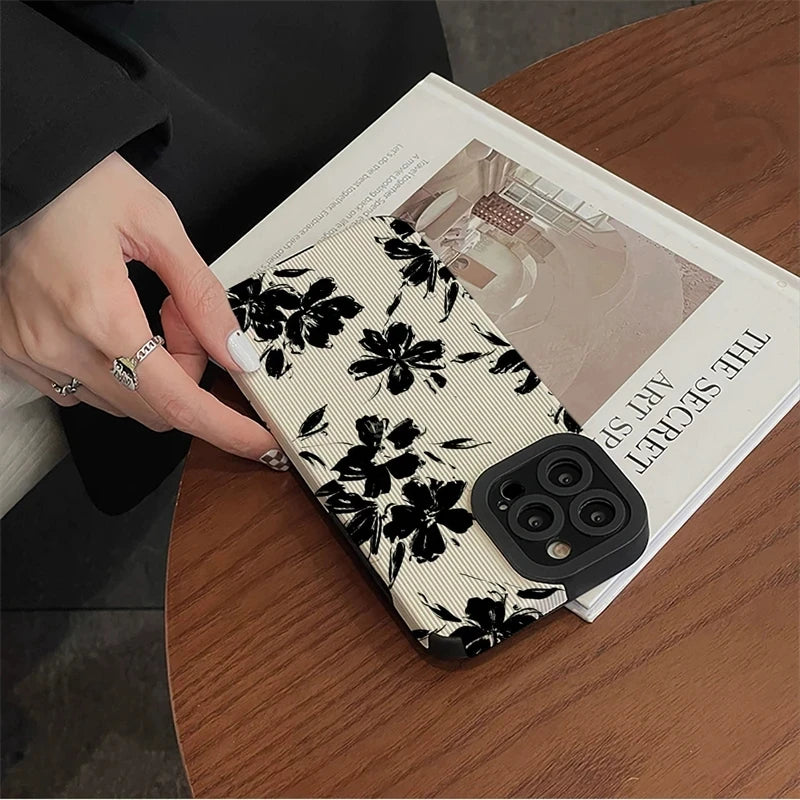 iPhone Ink Painted Flower Case