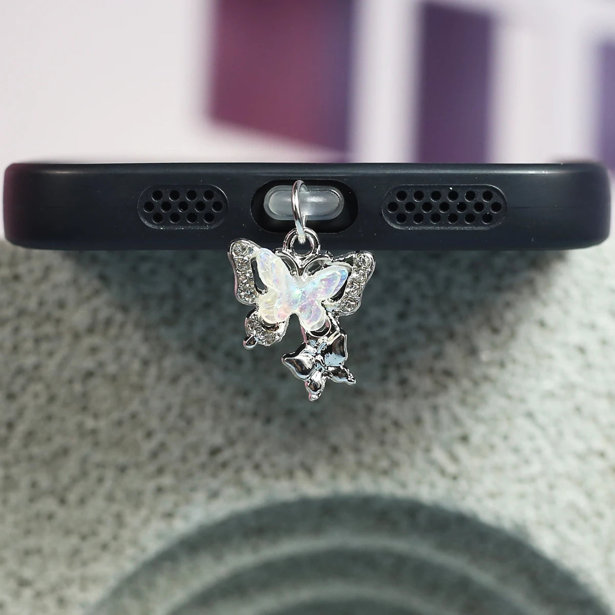 Butterfly Mother-Child Dust Plug Charm