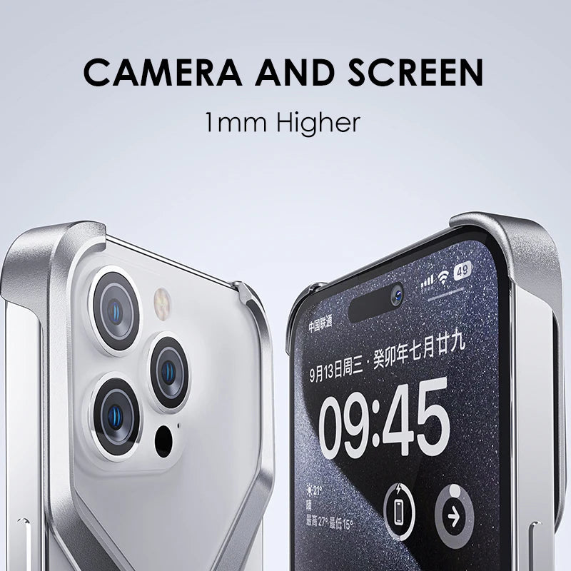 iPhone Aluminum Rimless Shockproof Case