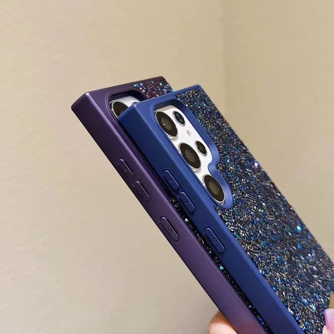 Galaxy Swan Glitter Case