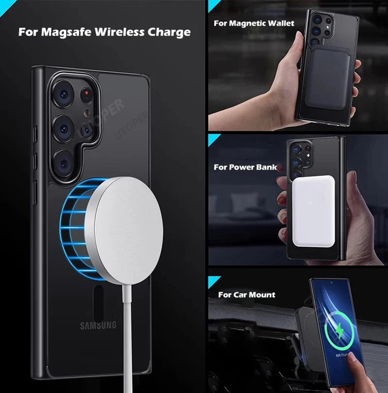 Galaxy Matte Armor Shockproof Magnetic Case