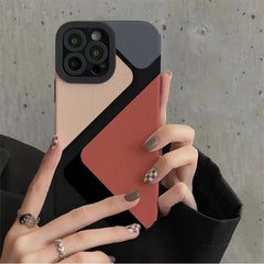 iPhone Patchwork Color Block Soft Case