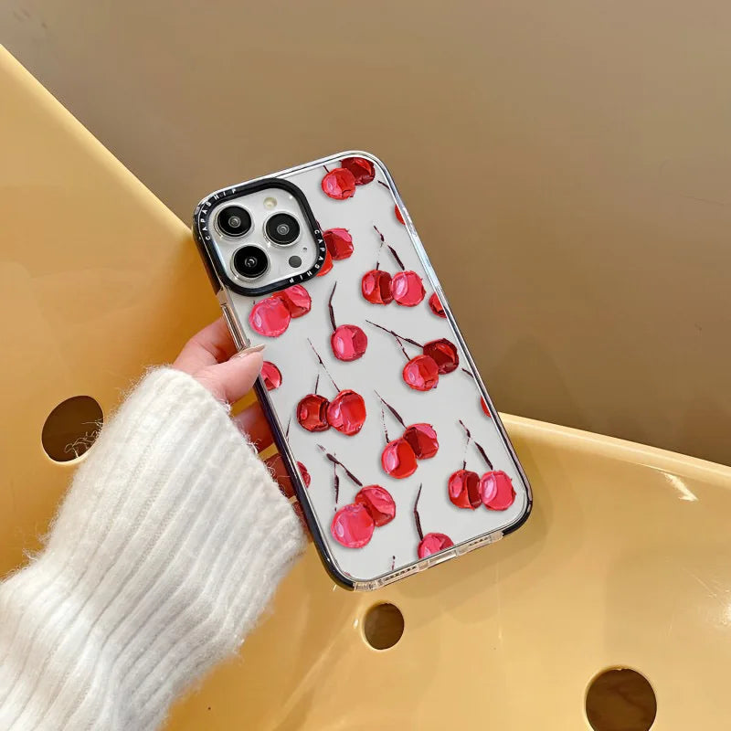 iPhone Red Cherry Tulip Case