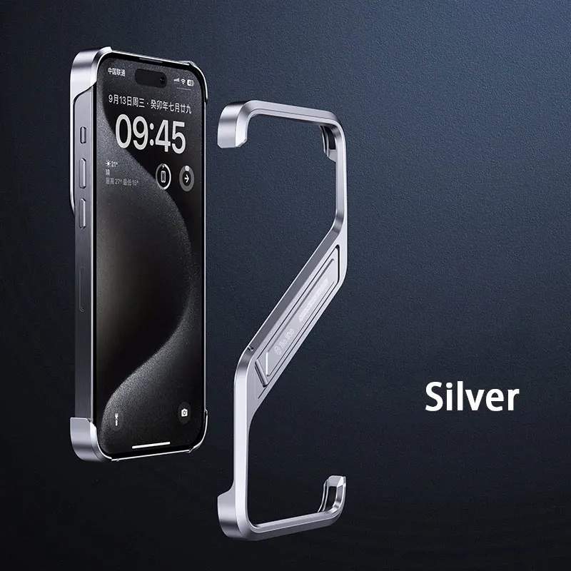 iPhone Metal Rimless Case with Stand