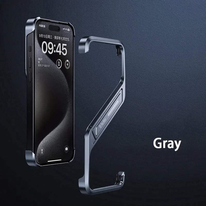 iPhone Metal Rimless Case with Stand